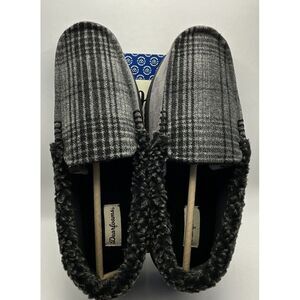 Dearfoams Alexander Microsuede Men's Moccasin Slippers New Sz 9-10 W/Memory Foam